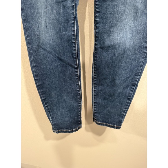 Maurices Super Skinny Jeans Womens 14W Reg Blue Denim Stretch Hi-Rise Button-Fly - Picture 6 of 7